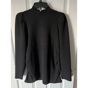 Adorable high-neck, puffy sleeved shirt (maternity)